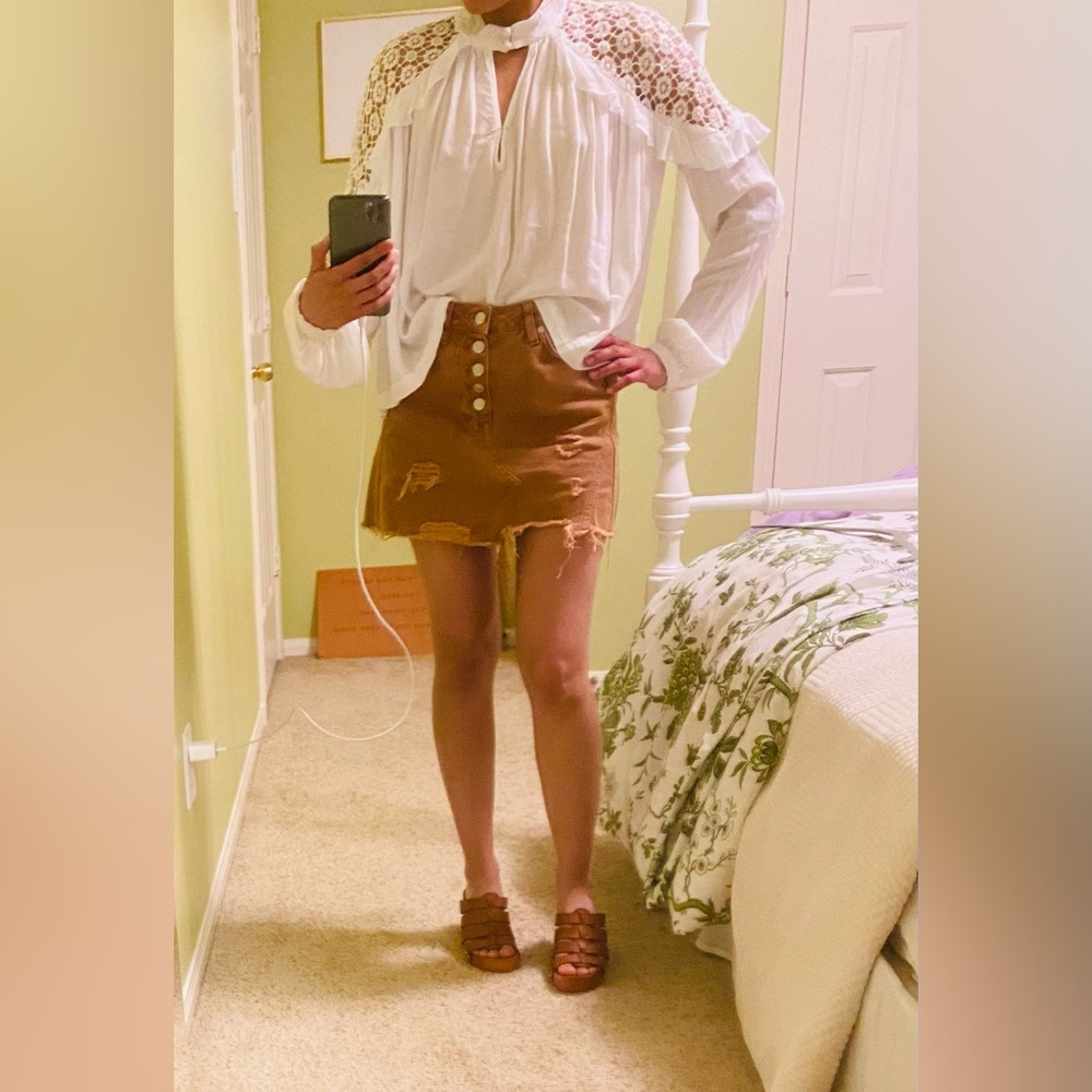 Free People Little Bit of Love top in white